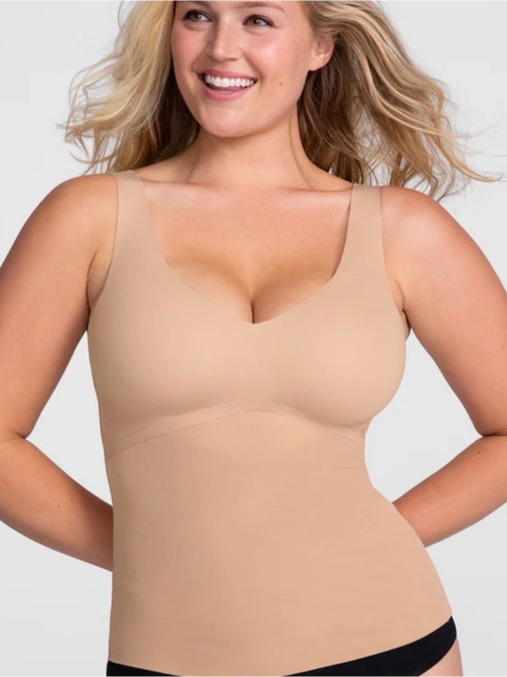 Honeylove LiftWear Tank Women's Shape Wear Size Medium Beige Compression Smooth
